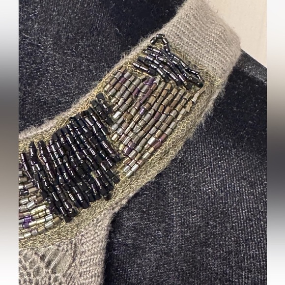 Bebe Crochet Maxi Dress XS Green Long Halter Mermaid Beads Elegant Resort Cruise - Picture 7 of 10